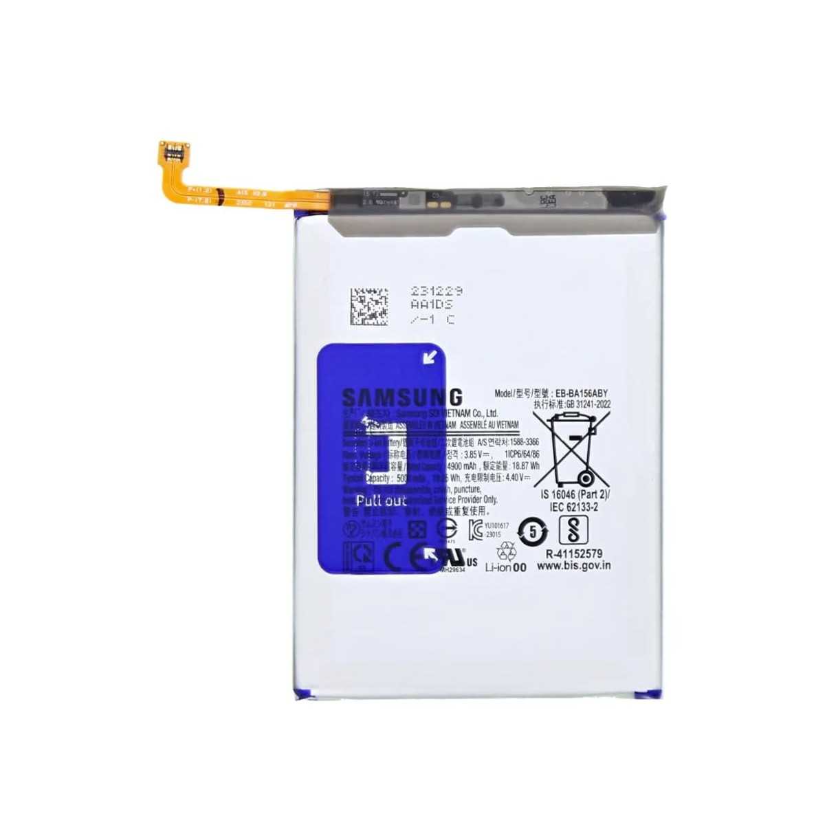 Samsung Batteria Originale Service Pack EB-BA156ABY per Galaxy A15