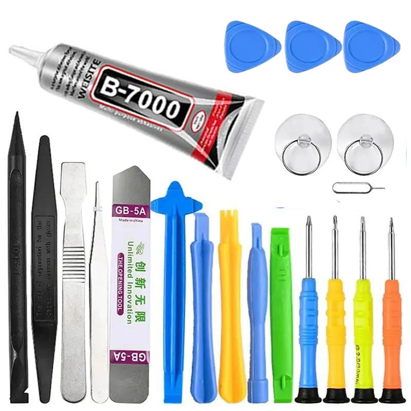 Kit Completo Riparazione con Cacciavite a Y + COLLA B7000 + Separatore Flessibile